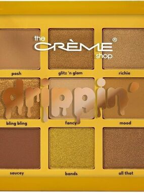 The Crème Shop Drippin' Eyeshadow Palette — Warm Gold & Brown Shades
